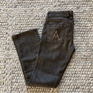 7 for All Mankind light black denim “A” pocket jeans
